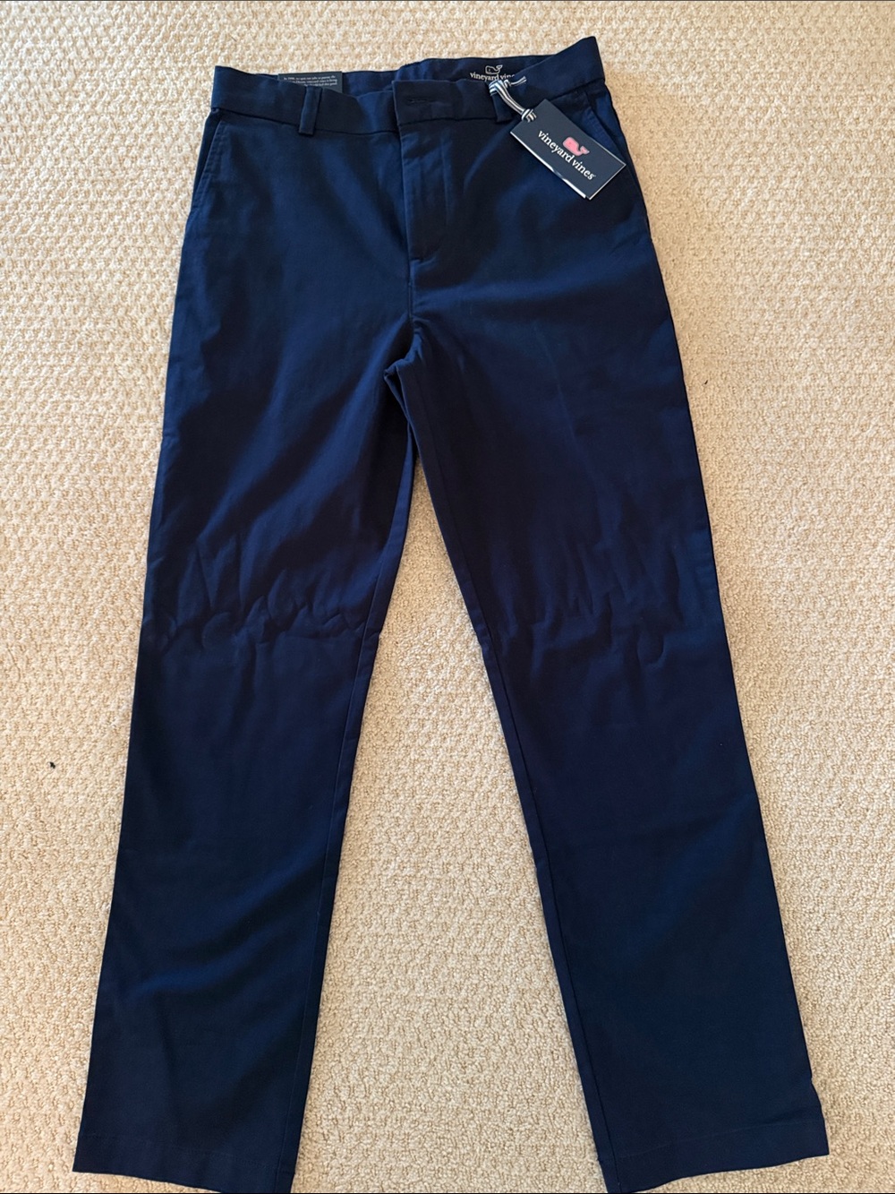 NWT Vineyard Vines Boys Sz 16 Navy Chino Pants